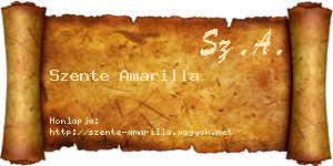 Szente Amarilla névjegykártya
